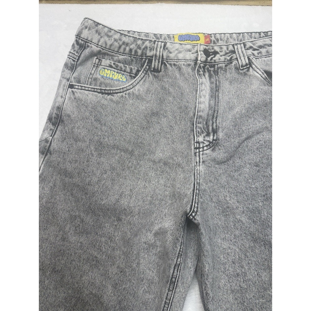 Empyre Jeans Acid Wash Gray Baggy Wide Streetwear Skate Jeans Men's  34 Relaxed - Picture 2 of 16
